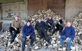 L–r: Assistant forester Russell Holmes, Russell Kirkham, Edmund Press, Bobby Withers, Darren Norris and Ash, Vaughan Shears (also in the team but not in the picture are administrator Hayley Wade, Steve Long, and Jake Cox).