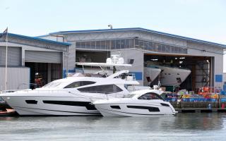 Sunseeker boatyard in Poole Quay